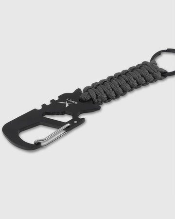 Paracord Carabiner Key Ring - Black