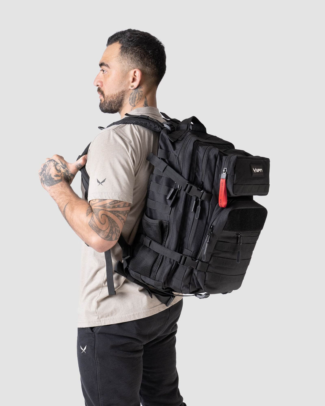 Tactical 45L Backpack V3- Black, Carry on Suitable, Rain Cover ...