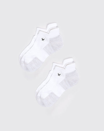 SORA Women's Fusion Ankle Sock - White - 2 Pack