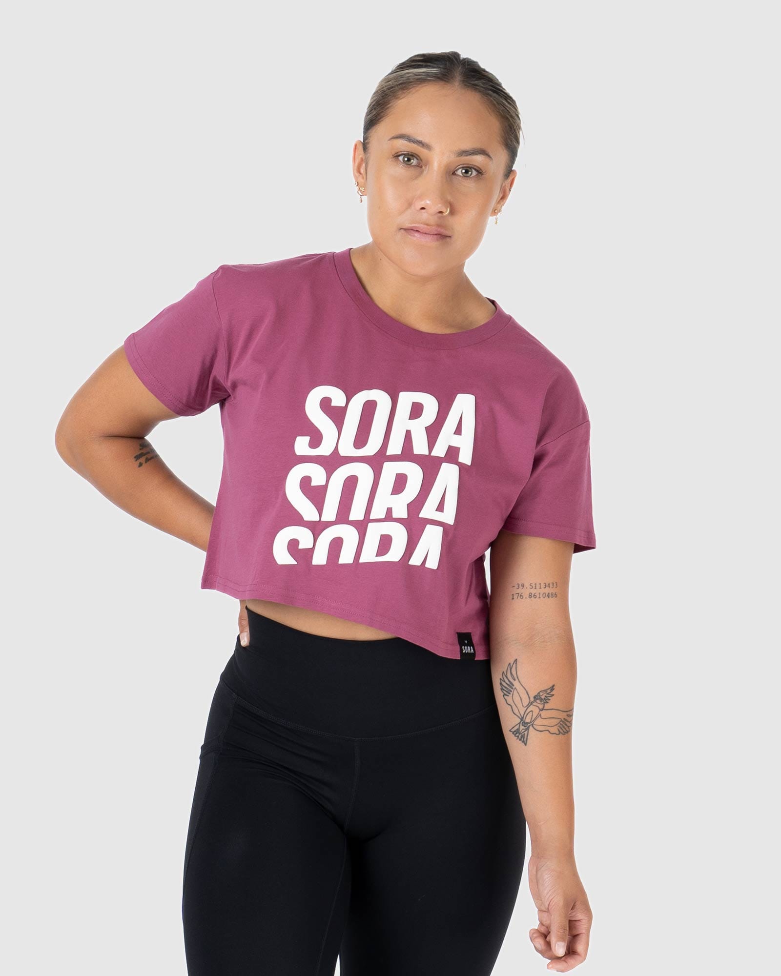 Sora X3 Cropped Tee- Orchid