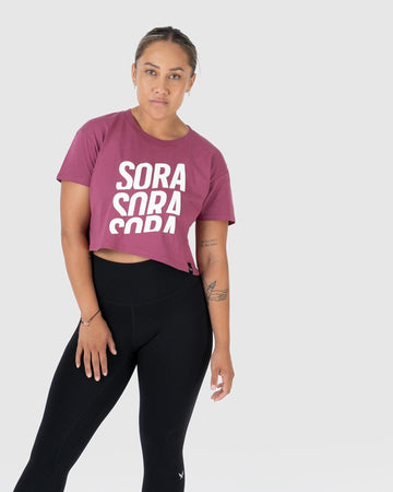 Sora X3 Cropped Tee- Orchid